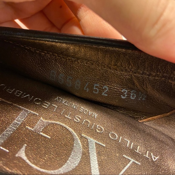 AGL Cap Toe Black Leather Slip On Ballet Flat - Picture 14 of 14